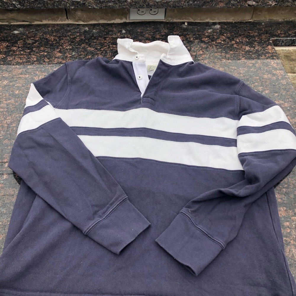 Jcrew rugby L/S polo size medium